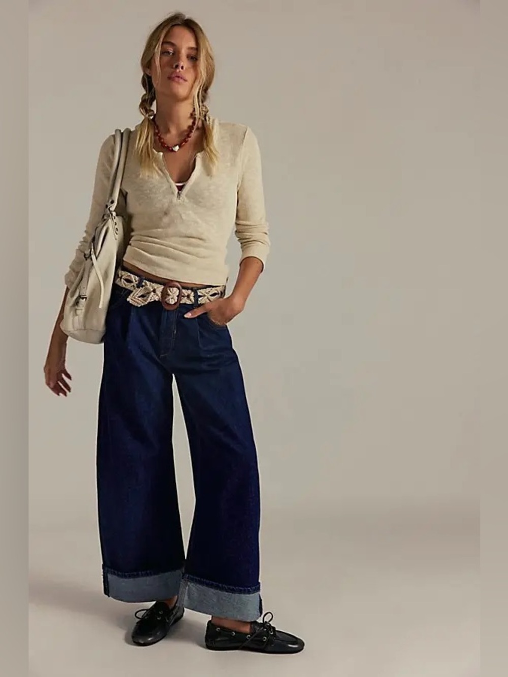 NWT FREE PEOPLE WE THE FREE Alia Wide Leg Jeans | Hawthorne MSRP $148 Size 28